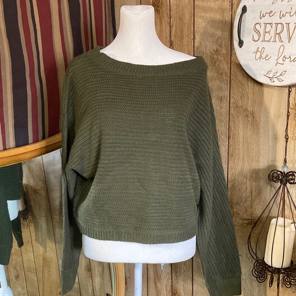 Forest Green Women's Crew Neck Sweater